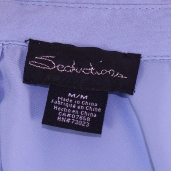 Light Blue Button Down Blouse - Picture 6 of 6